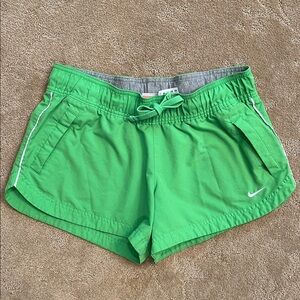 Nike Lime Green Pull On Athletic Shorts, Medium
